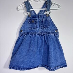 Arizona Jean Co Denim Overall Dress 18M Blue Pinafore Baby Jumper
